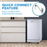 Danby 18" Wide Portable Dishwasher in White - (DDW1805EWP) - DANBY