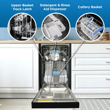 Danby 18" Wide Built-in Dishwasher in Black - (DDW18D1EB) - DANBY