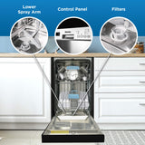 Danby 18" Wide Built-in Dishwasher in Black - (DDW18D1EB) - DANBY