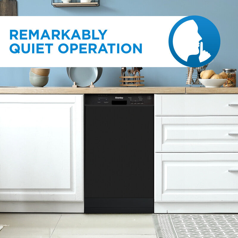 Danby 18" Wide Built-in Dishwasher in Black - (DDW18D1EB) - DANBY