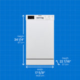 Danby 18" Wide Built-in Dishwasher in White - (DDW18D1EW) - DANBY