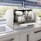 Danby 6 Place Setting Countertop Dishwasher in Silver - (DDW631SDB) - DANBY