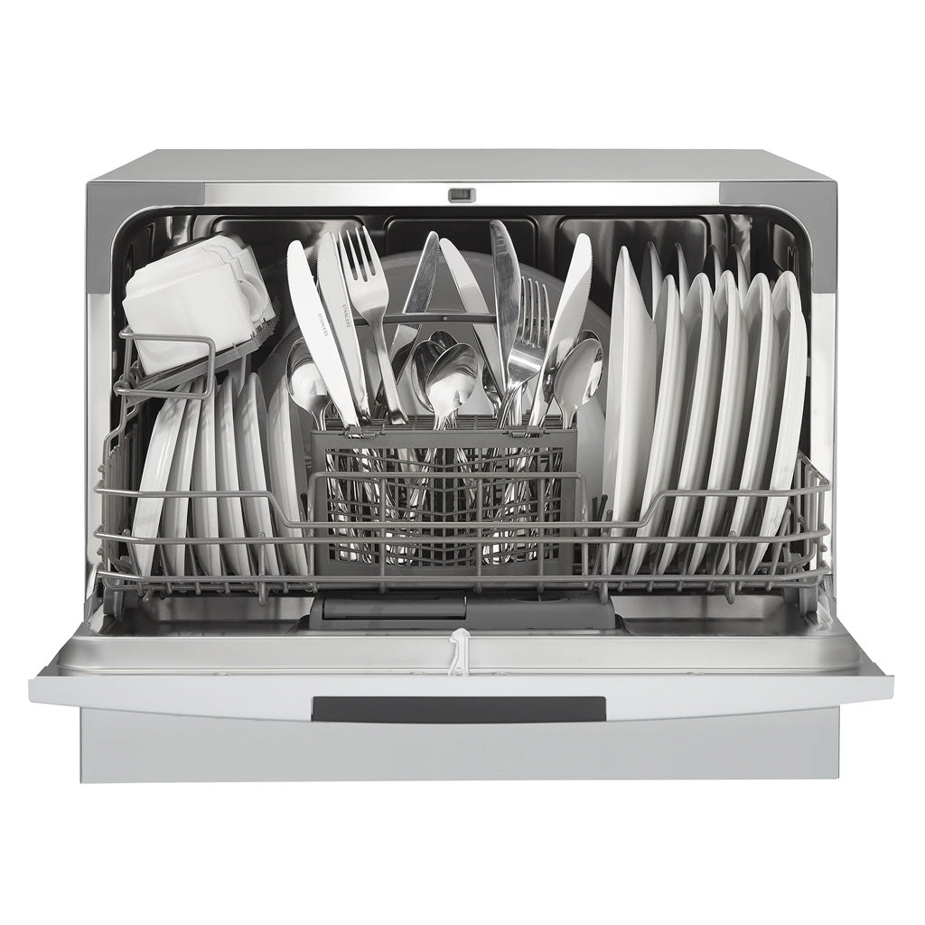 Danby 6 Place Setting Countertop Dishwasher in Silver - (DDW631SDB) - DANBY