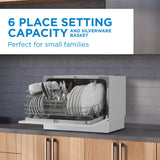 Danby 6 Place Setting Countertop Dishwasher in Silver - (DDW631SDB) - DANBY
