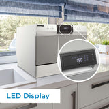 Danby 6 Place Setting Countertop Dishwasher in Silver - (DDW631SDB) - DANBY