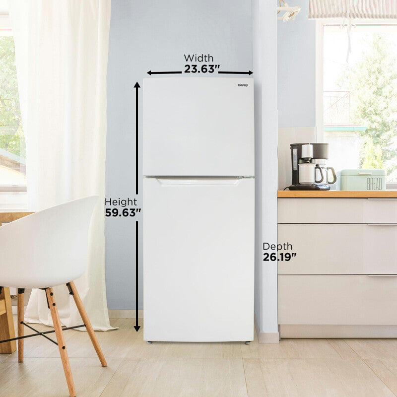 Danby 10.1 cu. ft. Top Mount Apartment Size Fridge in White - (DFF101B2WDB) - DANBY