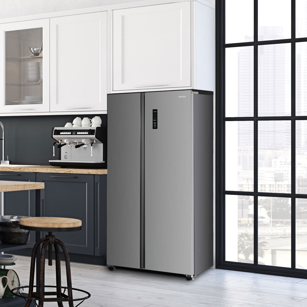 21.2 Cu. Ft. Side-by-side Refrigerator Look - (DFF212B1SLDB) - DANBY