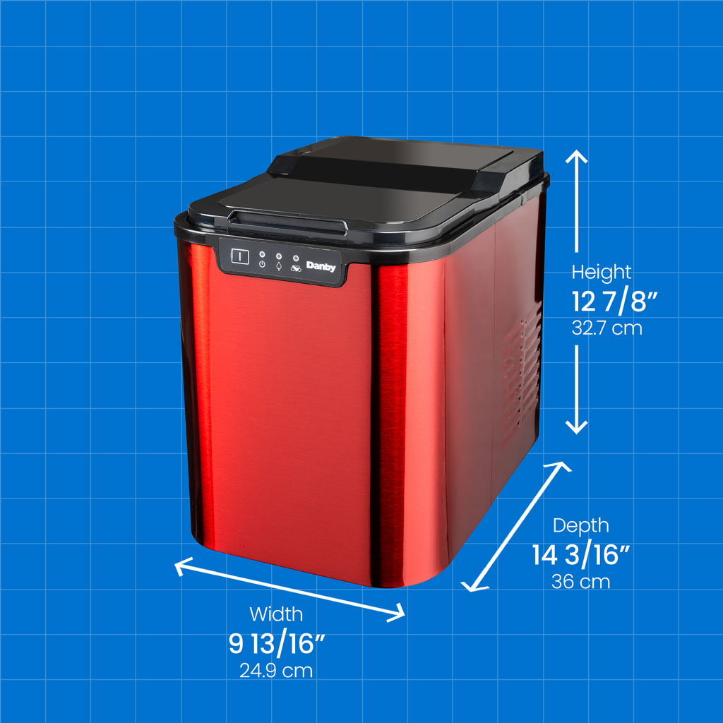 Danby 25 lbs. Countertop Ice Maker in Red - (DIM2500RDB)