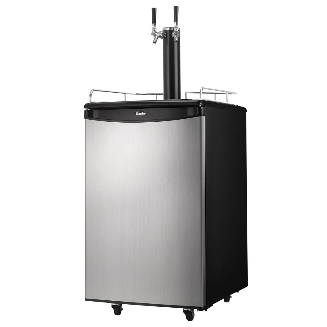 Danby 5.4 cu. ft. Dual-Tap Keg Cooler in Stainless Steel - (DKC054A1BSL2DB) - DANBY