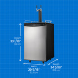 Danby 5.4 cu. ft. Dual-Tap Keg Cooler in Stainless Steel - (DKC054A1BSL2DB) - DANBY