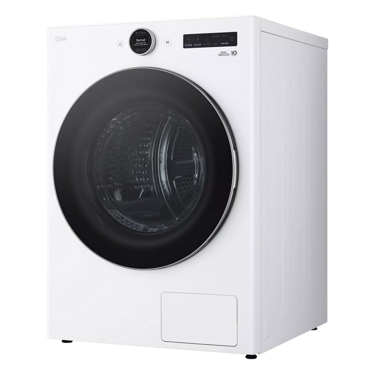 LG DLHC5502W Heat Pump Ventless Electric Dryer angled view