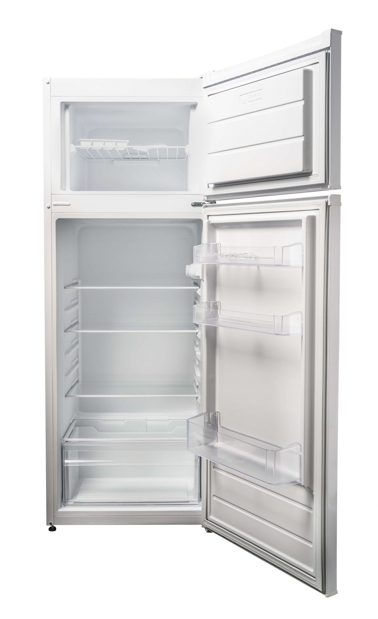 Danby DPF074V1WDB fridge with door open showing interior