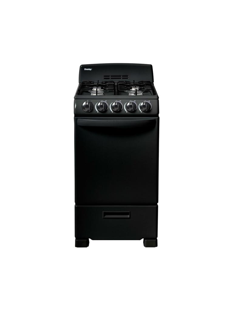 Danby 20" Wide Gas Range in Black - (DR202BGLP) - DANBY