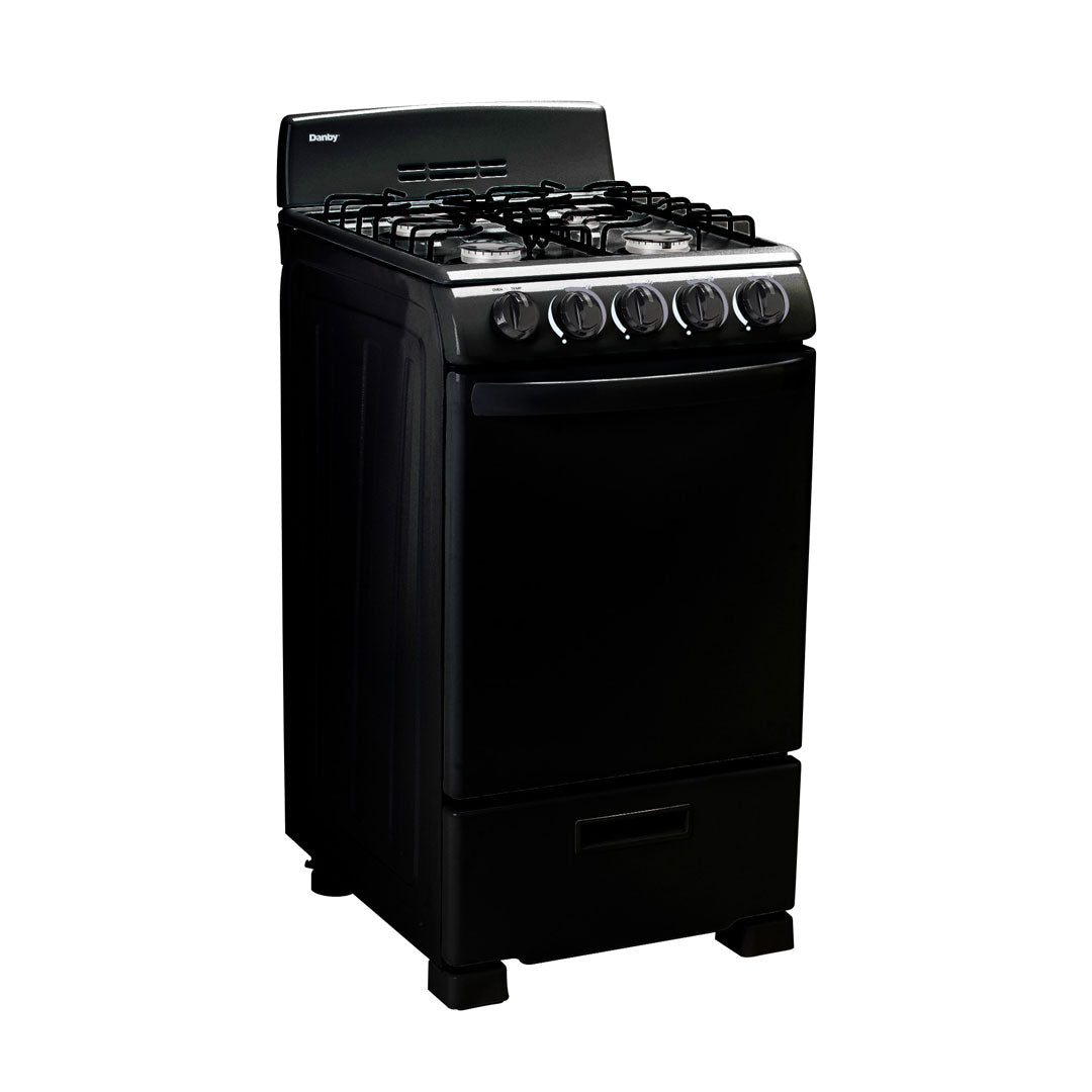 Danby 20" Wide Gas Range in Black - (DR202BGLP) - DANBY