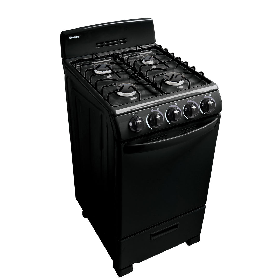 Danby 20" Wide Gas Range in Black - (DR202BGLP) - DANBY