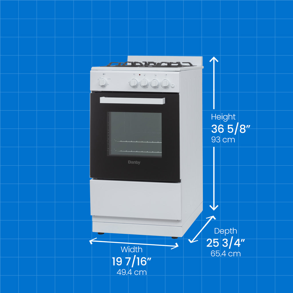 DR20V1WGLP Danby 20" Gas range - (DR20V1WGLP)