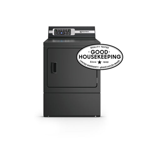 Speed Queen DR7004BE electric dryer in matte black front view