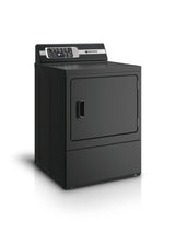 Speed Queen DR7004BE matte black electric dryer left side view