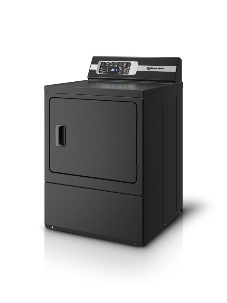 Speed Queen DR7004BE matte black electric dryer right side view