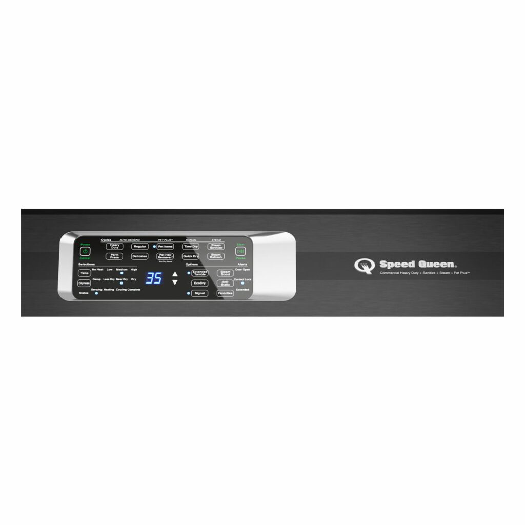 Speed Queen DR7004WE electric dryer control panel detail