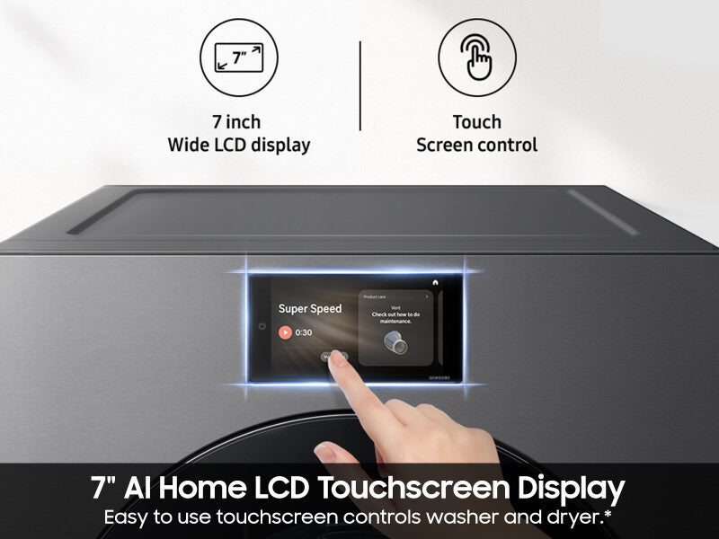 Bespoke AI 7.6 cu. ft. Ultra Capacity Front Load Dryer with AI Home & AI Optimal Dry - (DV90F53AGSA3)