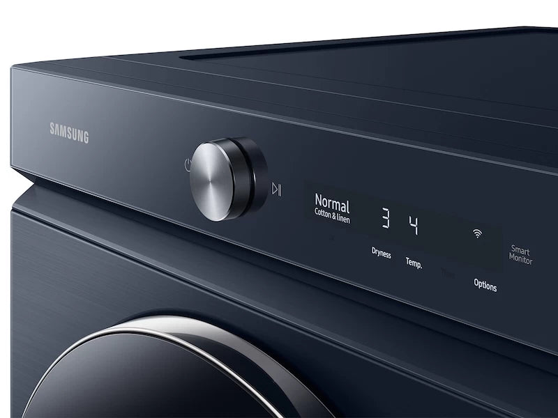 Bespoke 7.6 cu. ft. Ultra Capacity Gas Dryer with AI Optimal Dry and Super Speed Dry in Brushed Navy - (DVG53BB8900DA3) - SAMSUNG