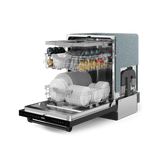 Thor Kitchen Gordon Ramsay DW24X8BA00BRZ Dishwasher, 24 inch Exterior Width, 49 dB Decibel Level, Fully Integrated, Stainless Steel (Interior), 8 Wash Cycles, 15 Capacity (Place Settings), 3 Loading Racks, Matte Black (Bronze Handle) colour