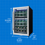 Danby 38 Bottle Free-Standing Wine Cooler in Stainless Steel - (DWC040A3BSSDD)