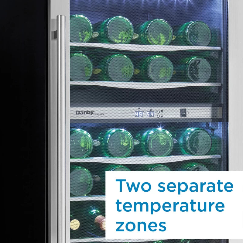Danby 38 Bottle Free-Standing Wine Cooler in Stainless Steel - (DWC040A3BSSDD)