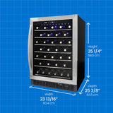Danby 60 Bottle Built-in Wine Cooler in Stainless Steel - (DWC057A1BSS)
