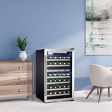Danby Designer 38 Bottle Free-Standing Wine Cooler in Black Stainless Steel - (DWC114BLSDD)