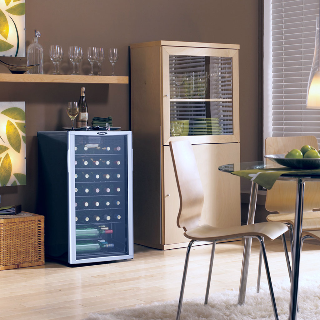 Danby 36 Bottle Free-Standing Wine Cooler in Platinum - (DWC350BLP)