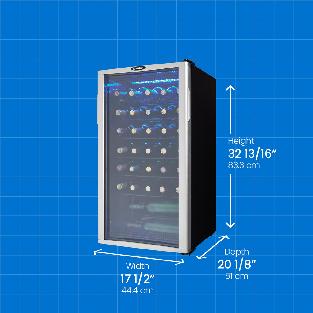 Danby 36 Bottle Free-Standing Wine Cooler in Platinum - (DWC350BLP)