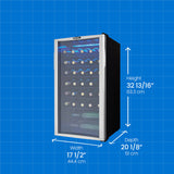 Danby 36 Bottle Free-Standing Wine Cooler in Platinum - (DWC350BLP)