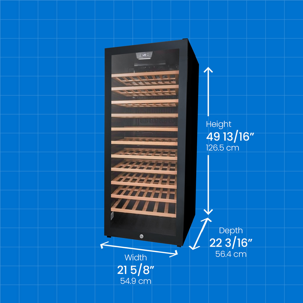 Danby 94 Bottle Free-Standing Wine Cooler in Black - (DWC94L1B) - DANBY