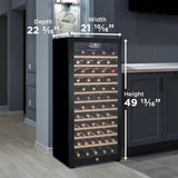 Danby 94 Bottle Free-Standing Wine Cooler in Black - (DWC94L1B) - DANBY