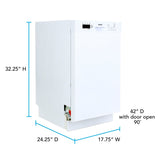 18" Built In Dishwasher - (DWF18V0W) - AVANTI