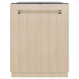 AutographEdition 24" Monument Series 3rd Rack Top Touch Control Tall Tub Dishwasher in Custom Panel Ready with Champagne Bronze Handle 45dBa - (DWMTZ24CB) -
