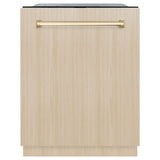 AutographEdition 24" Monument Series 3rd Rack Top Touch Control Tall Tub Dishwasher in Custom Panel Ready with Polished Gold Handle 45dBa - (DWMTZ24G) -