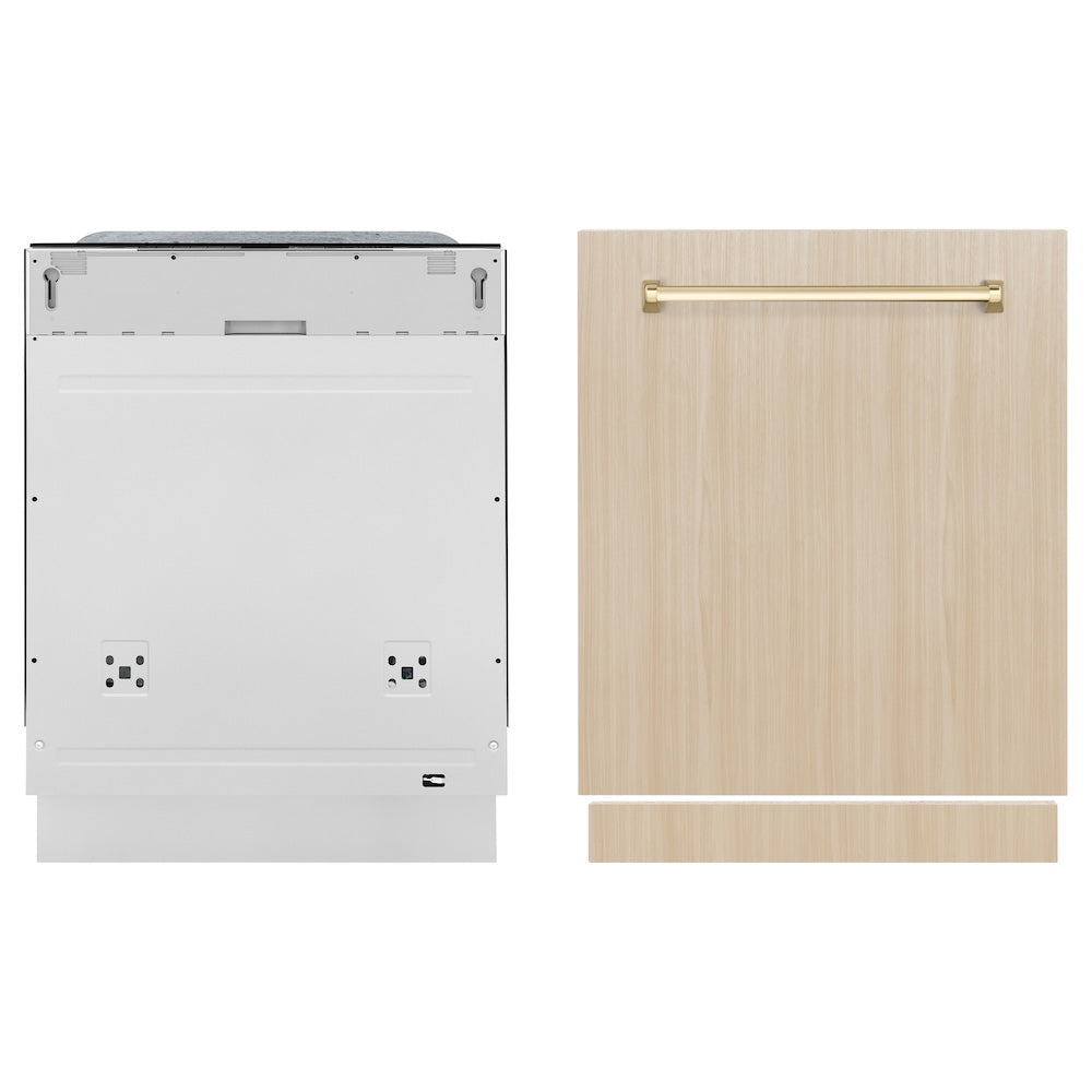 AutographEdition 24" Monument Series 3rd Rack Top Touch Control Tall Tub Dishwasher in Custom Panel Ready with Polished Gold Handle 45dBa - (DWMTZ24G) -