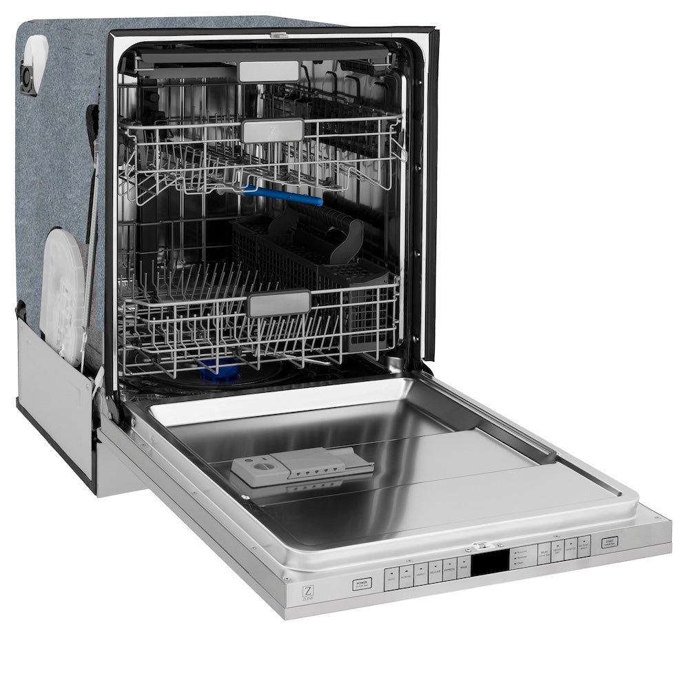 AutographEdition 24" Monument Series 3rd Rack Top Touch Control Tall Tub Dishwasher in Custom Panel Ready with Polished Gold Handle 45dBa - (DWMTZ24G) -