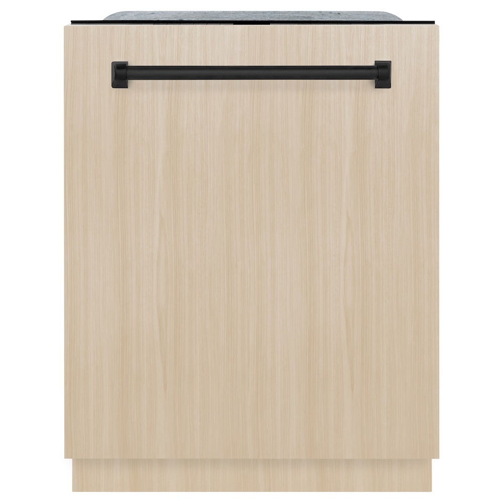AutographEdition 24" Monument Series 3rd Rack Top Touch Control Tall Tub Dishwasher in Custom Panel Ready with Matte Black Handle 45dBa - (DWMTZ24MB) -