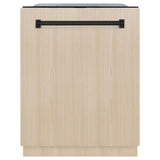 AutographEdition 24" Monument Series 3rd Rack Top Touch Control Tall Tub Dishwasher in Custom Panel Ready with Matte Black Handle 45dBa - (DWMTZ24MB) -