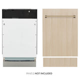 AutographEdition 18” Tallac Series 3rd Rack Top Control Dishwasher in Custom Panel Ready with Champagne Bronze Handle 51dBa - (DWVZ18CB) -