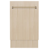 AutographEdition 18” Tallac Series 3rd Rack Top Control Dishwasher in Custom Panel Ready with Champagne Bronze Handle 51dBa - (DWVZ18CB) -
