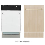 AutographEdition 18” Tallac Series 3rd Rack Top Control Dishwasher in Custom Panel Ready with Polished Gold Handle 51dBa - (DWVZ18G) -