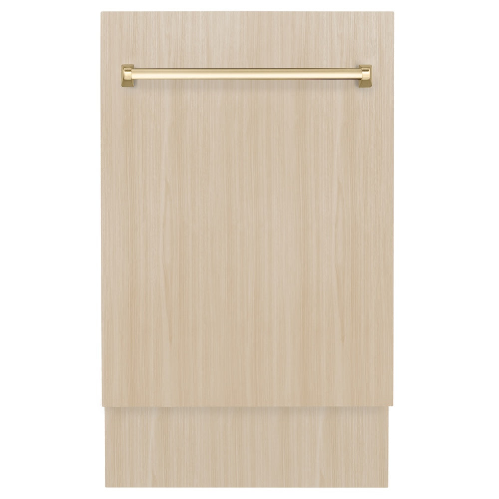 AutographEdition 18” Tallac Series 3rd Rack Top Control Dishwasher in Custom Panel Ready with Polished Gold Handle 51dBa - (DWVZ18G) -