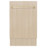 AutographEdition 18” Tallac Series 3rd Rack Top Control Dishwasher in Custom Panel Ready with Polished Gold Handle 51dBa - (DWVZ18G) -