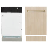 AutographEdition 18” Tallac Series 3rd Rack Top Control Dishwasher in Custom Panel Ready with Polished Gold Handle 51dBa - (DWVZ18G) -