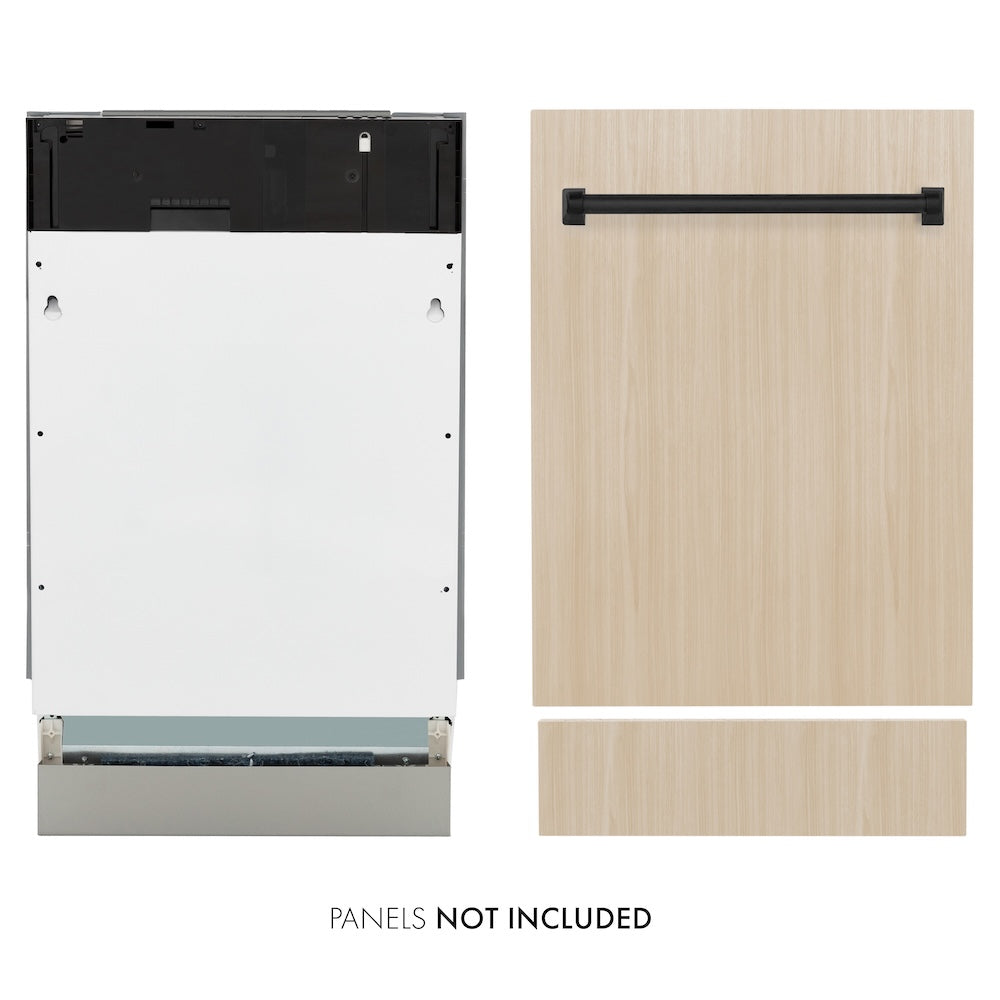 AutographEdition 18” Tallac Series 3rd Rack Top Control Dishwasher in Custom Panel Ready with Matte Black Handle 51dBa - (DWVZ18MB) -